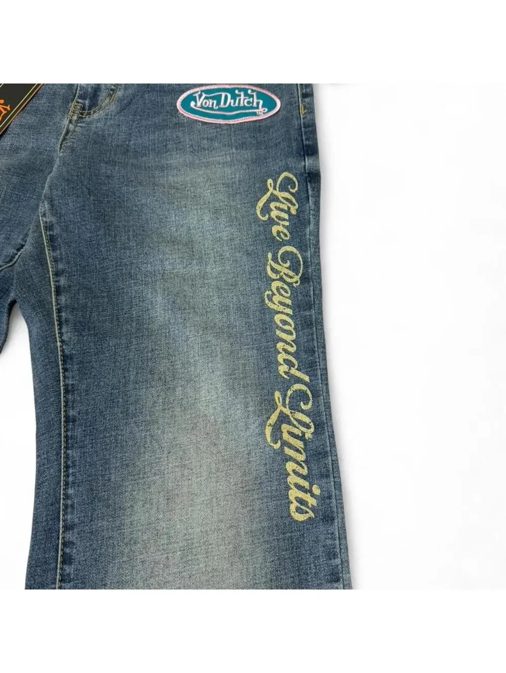 Von Dutch bootcut y2k style with patch and cool print design - Picture 6 of 8